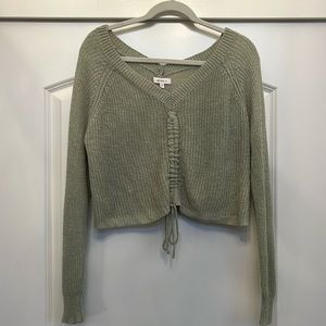 Garage V Neck Crop Sweater